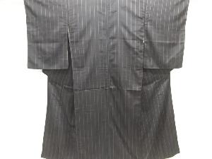 大正ロマン　縞織り出しお召着物